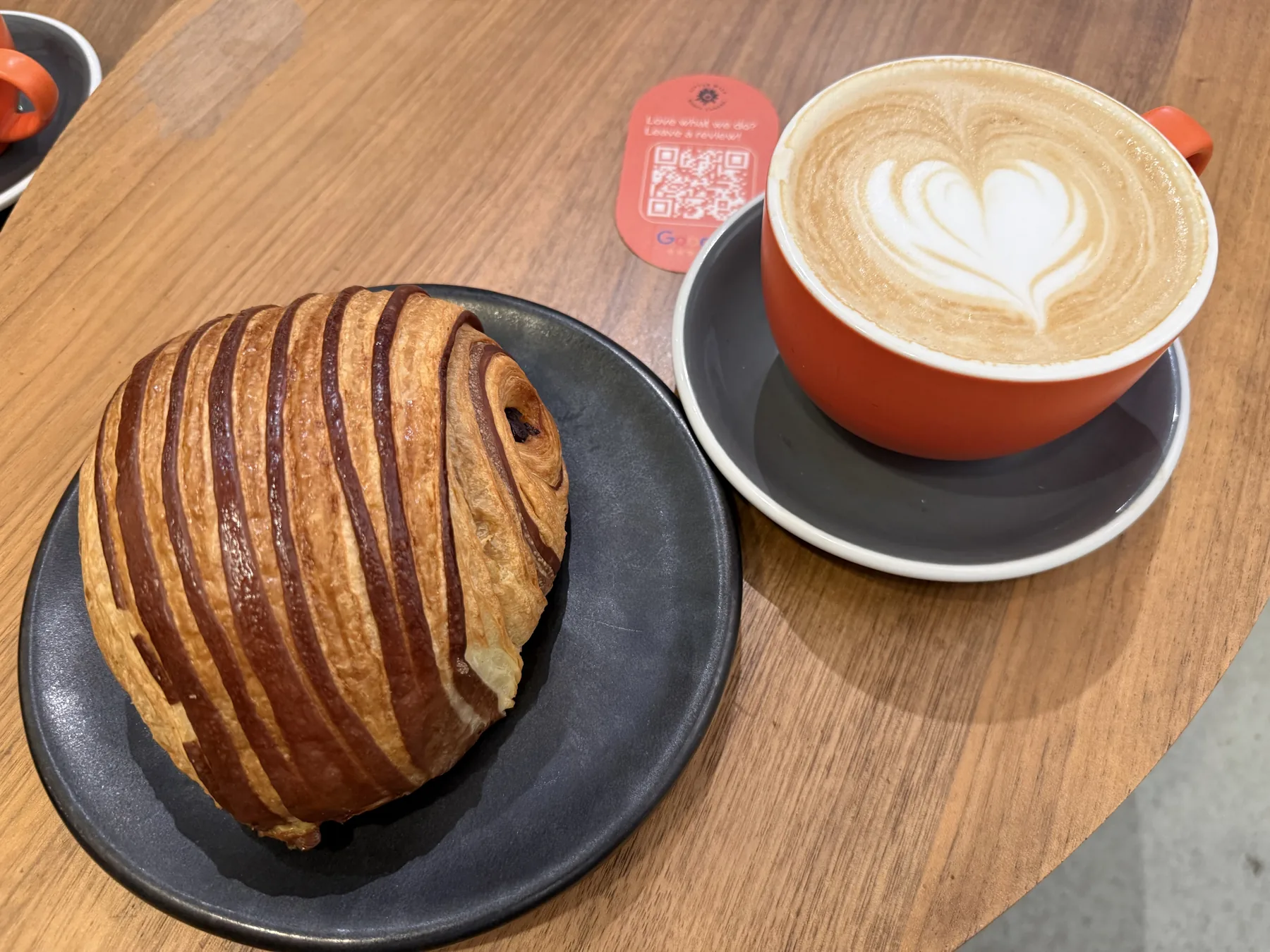 Coffee and croissant from our Banff visit